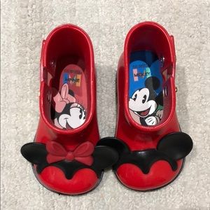 Mini Melissa Mickey and Mini Mouse Boots red
